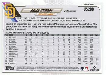 2021 Topps Update Brian O'Grady  US208 San Diego Padres
