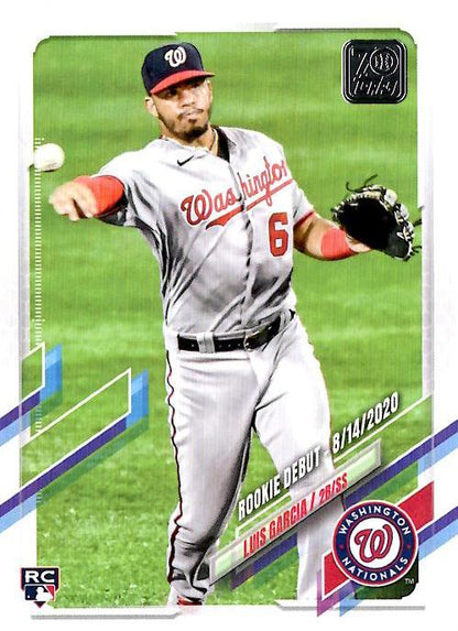2021 Topps Update Luis Garcia Rookie Debut US261 Washington Nationals