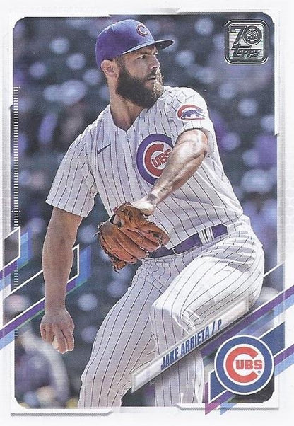2021 Topps Update Jake Arrieta  US311 Chicago Cubs
