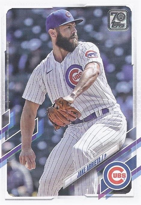 2021 Topps Update Jake Arrieta  US311 Chicago Cubs