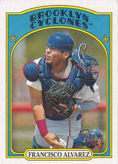 2021 Topps Heritage Minor League Francisco Alvarez #21 Brooklyn Cyclones