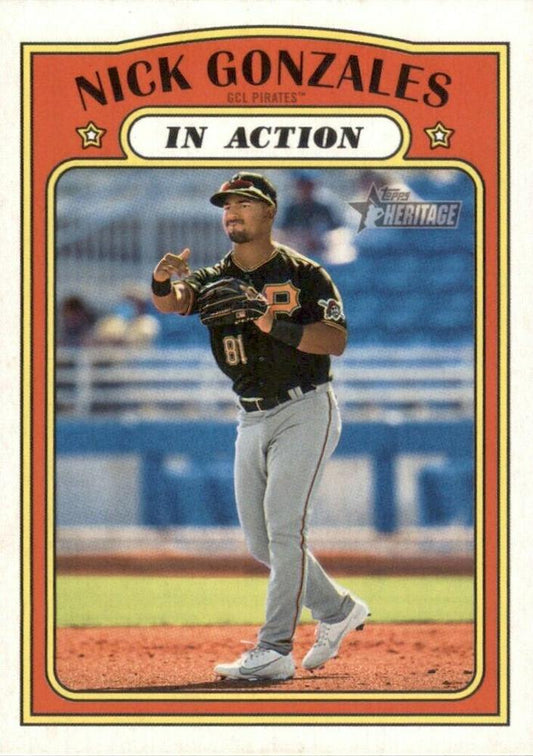 2021 Topps Heritage Minor League Nick Gonzales #187 GCL Pirates