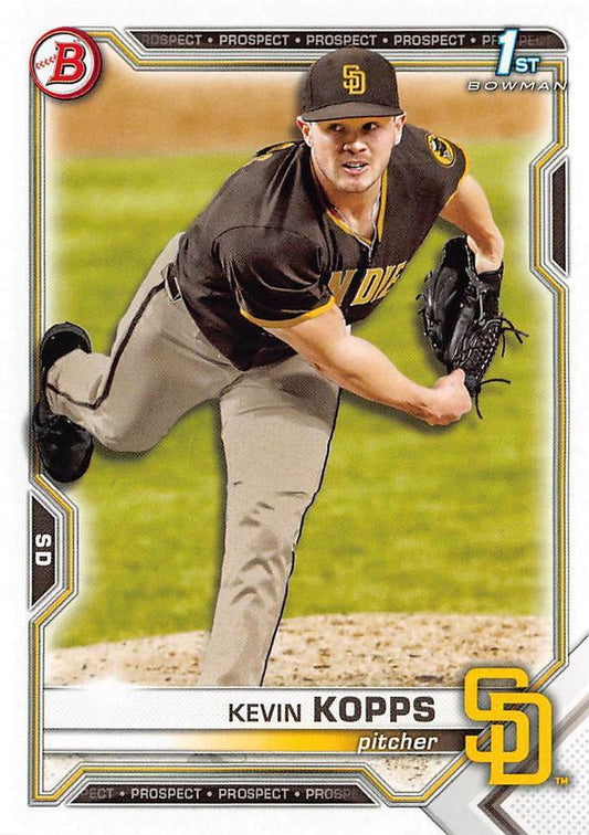 2021 Bowman Draft Kevin Kopps FBC 1st Bowman BD-7 San Diego Padres