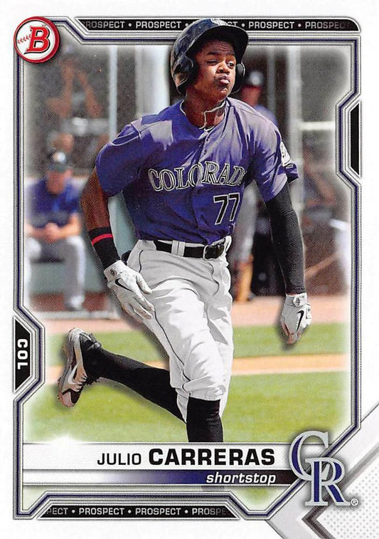 2021 Bowman Draft Julio Carreras BD-30 Colorado Rockies