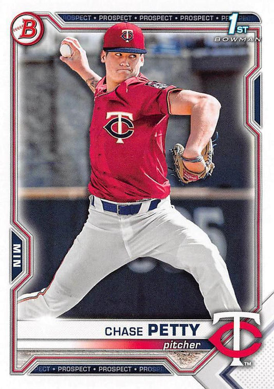 2021 Bowman Draft Chase Petty FBC 1st Bowman BD-49 Minnesota Twins