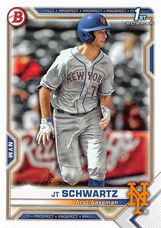 2021 Bowman Draft JT Schwartz FBC 1st Bowman BD-61 New York Mets