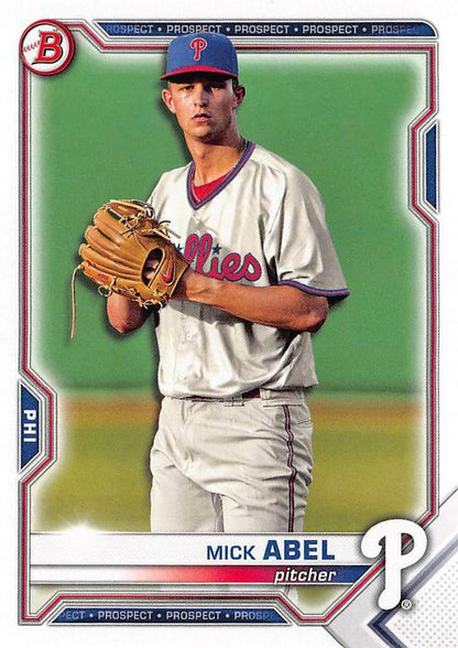 2021 Bowman Draft Mick Abel BD-72 Philadelphia Phillies