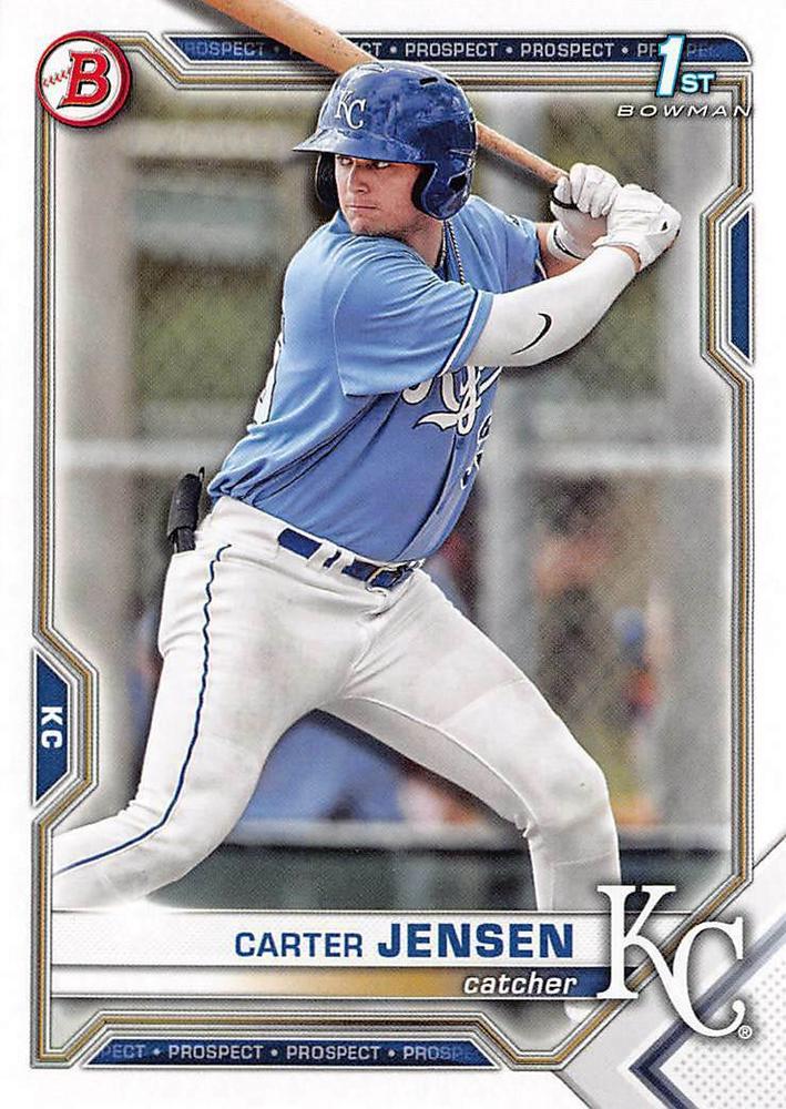 2021 Bowman Draft Carter Jensen FBC 1st Bowman BD-106 Kansas City Royals
