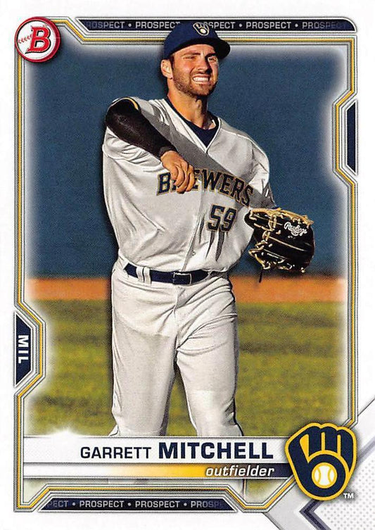 2021 Bowman Draft Garrett Mitchell BD-116 Milwaukee Brewers