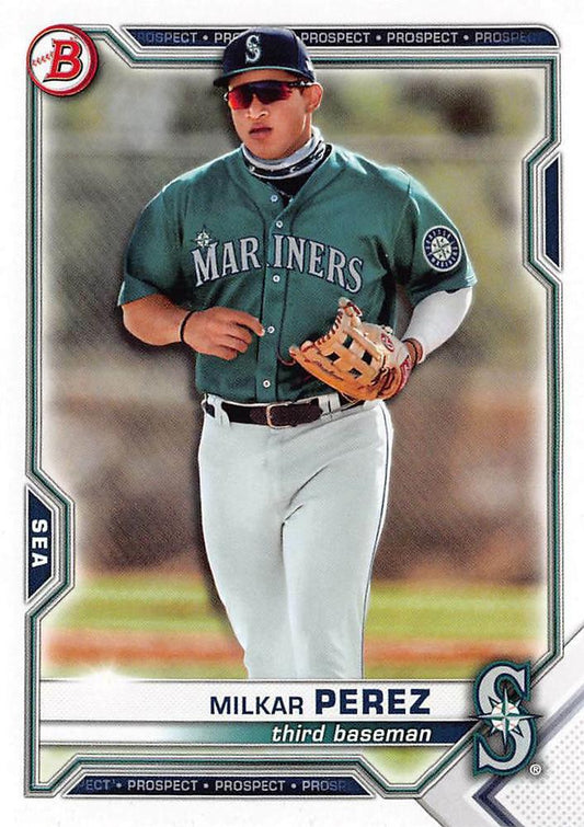 2021 Bowman Draft Milkar Perez BD-117 Seattle Mariners