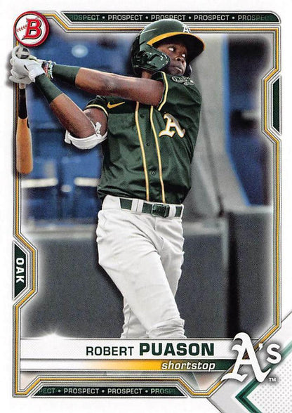 2021 Bowman Draft Robert Puason BD-153 Oakland Athletics