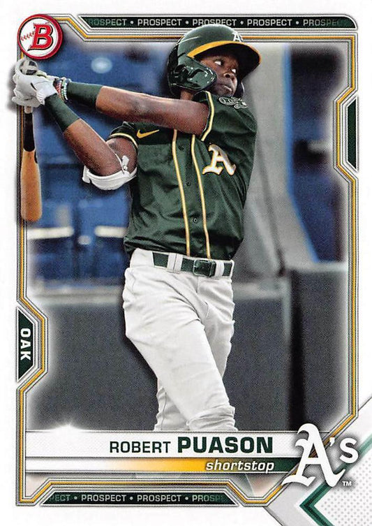 2021 Bowman Draft Robert Puason BD-153 Oakland Athletics