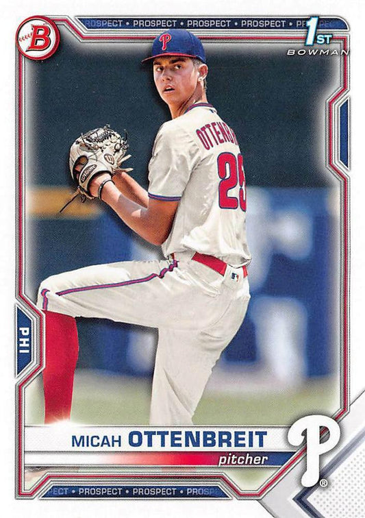 2021 Bowman Draft Micah Ottenbreit FBC 1st Bowman BD-170 Philadelphia Phillies