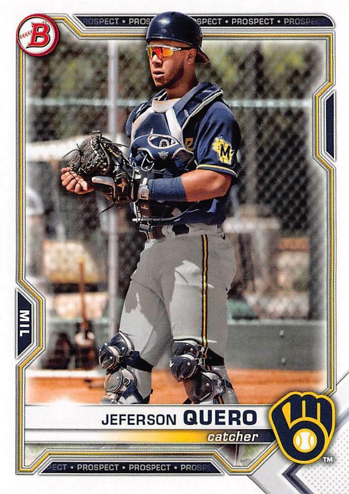2021 Bowman Draft Jeferson Quero BD-183 Milwaukee Brewers