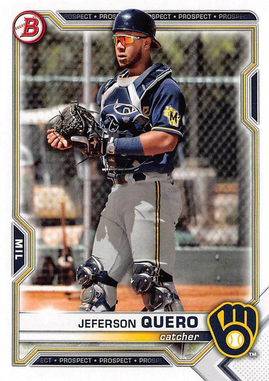 2021 Bowman Draft Jeferson Quero BD-183 Milwaukee Brewers