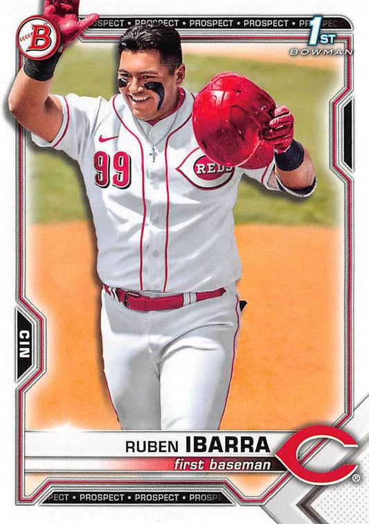 2021 Bowman Draft Ruben Ibarra FBC 1st Bowman BD-189 Cincinnati Reds