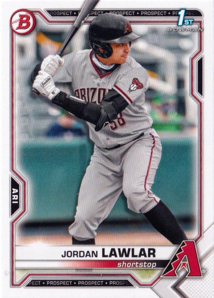 2021 Bowman Draft Jordan Lawlar FBC 1st Bowman BD-194 Arizona Diamondbacks