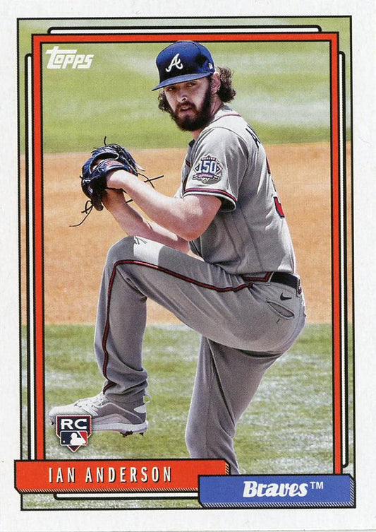 2021 Topps Update Topps 1992 Redux Ian Anderson Rookie T92-7 Atlanta Braves