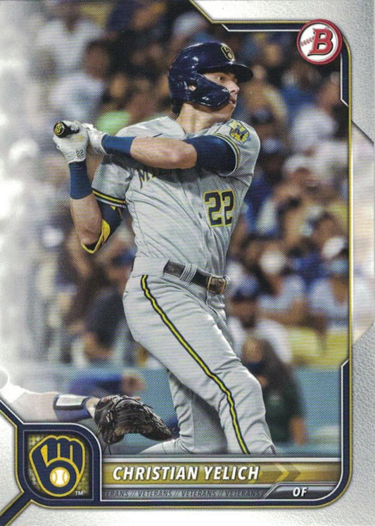 2022 Bowman Christian Yelich #94 Milwaukee Brewers