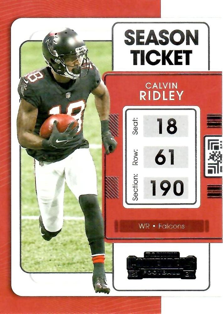 2021 Panini Contenders Season Ticket Calvin Ridley  #5 Atlanta Falcons