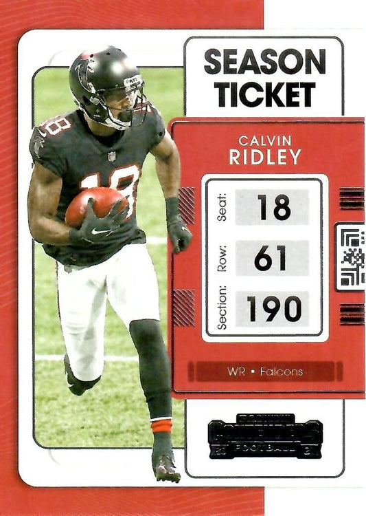 2021 Panini Contenders Season Ticket Calvin Ridley  #5 Atlanta Falcons