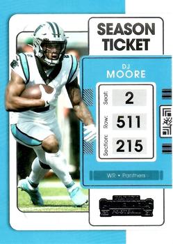 2021 Panini Contenders Season Ticket DJ Moore   #14 Carolina Panthers