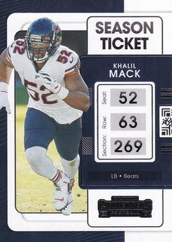 2021 Panini Contenders Season Ticket Khalil Mack  #16 Chicago Bears