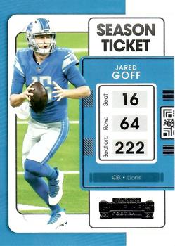2021 Panini Contenders Season Ticket Jared Goff  #31 Detroit Lions