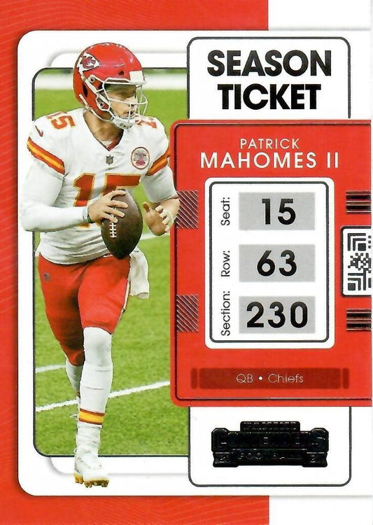 2021 Panini Contenders Season Ticket Patrick Mahomes II  #47 Kansas City Chiefs