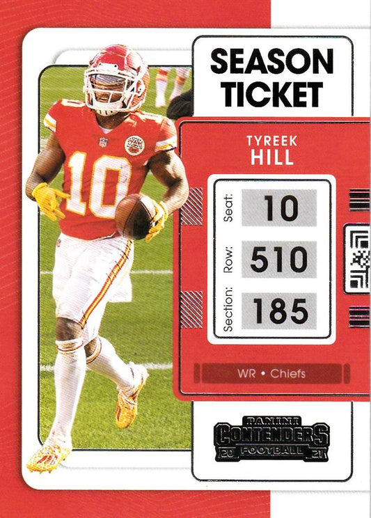 2021 Panini Contenders Season Ticket Tyreek Hill  #48 Kansas City Chiefs