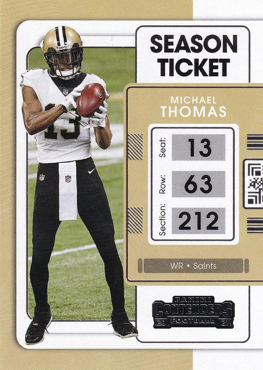 2021 Panini Contenders Season Ticket Michael Thomas  #70 New Orleans Saints