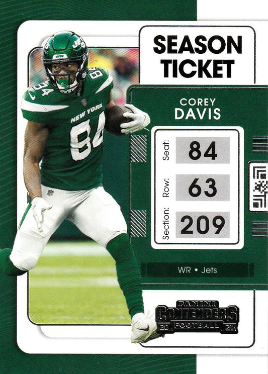 2021 Panini Contenders Season Ticket Corey Davis  #76 New York Jets