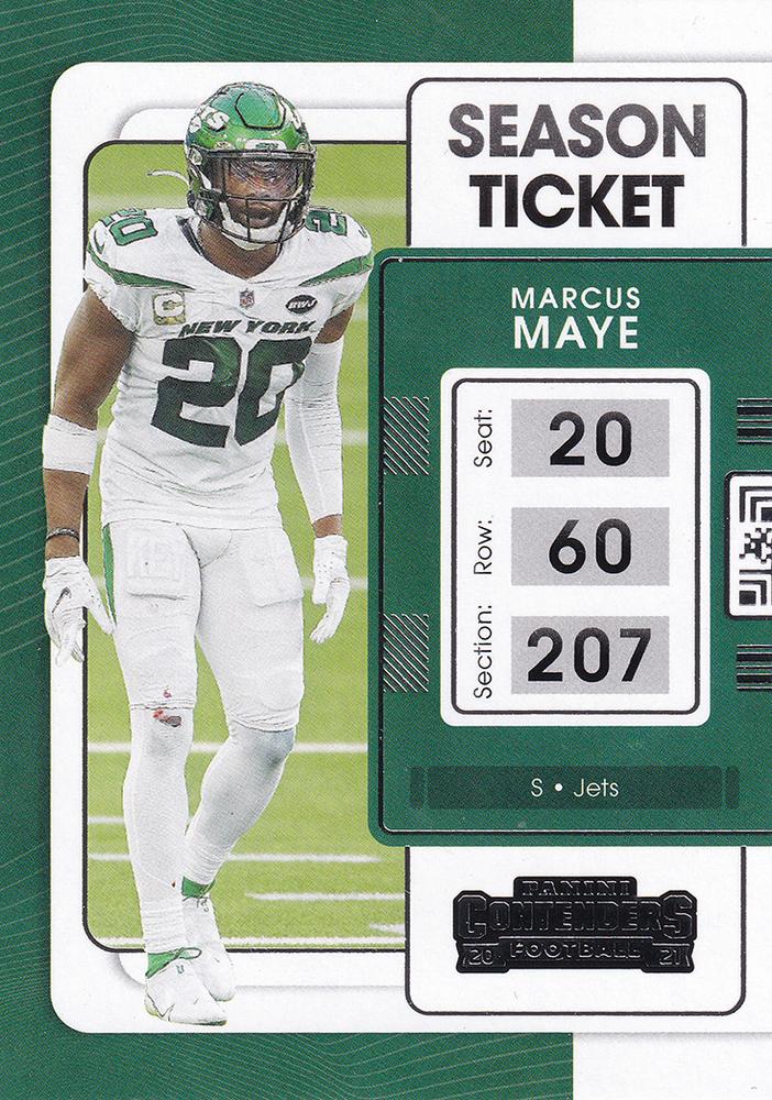 2021 Panini Contenders Season Ticket Marcus Maye #77 New York Jets