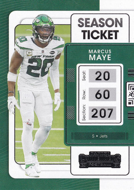 2021 Panini Contenders Season Ticket Marcus Maye #77 New York Jets