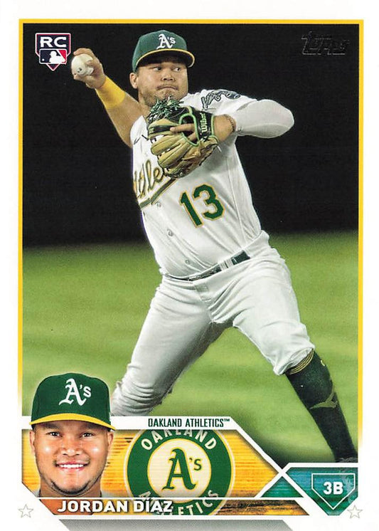 2023 Topps Jordan DÃ­az RC #423 Oakland Athletics