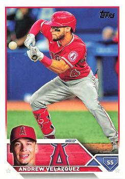 2023 Topps Andrew Velazquez #605 Los Angeles Angels