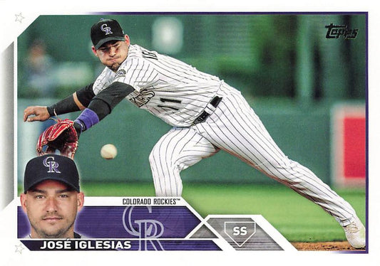 2023 Topps JosÃ© Iglesias #653 Colorado Rockies