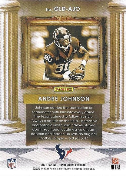 2021 Panini Contenders Gladiators Andre Johnson  GLD-AJO Houston Texans