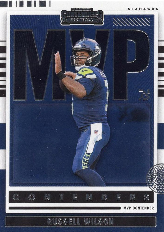 2021 Panini Contenders MVP Contenders Russell Wilson  MVP-RWI Seattle Seahawks