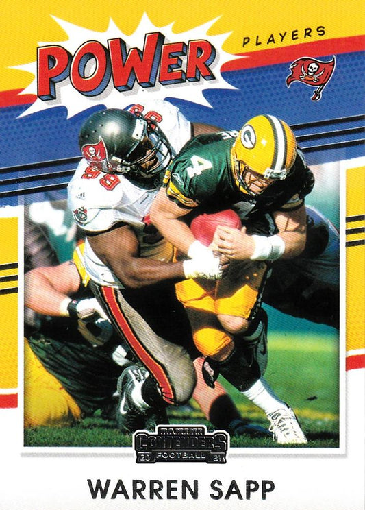 2021 Panini Contenders Power Players Warren Sapp  PP-WSA Tampa Bay Buccaneers