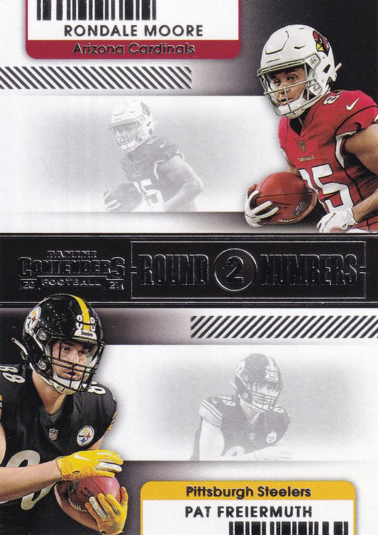 2021 Panini Contenders Round Numbers Pat Freiermuth / Rondale Moore  RN-RMO Pittsburgh SteelersArizona Cardinals