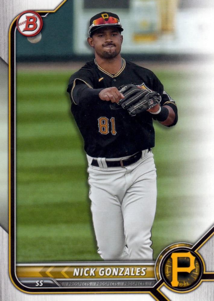 2022 Bowman Prospects Nick Gonzales BP-77 Pittsburgh Pirates