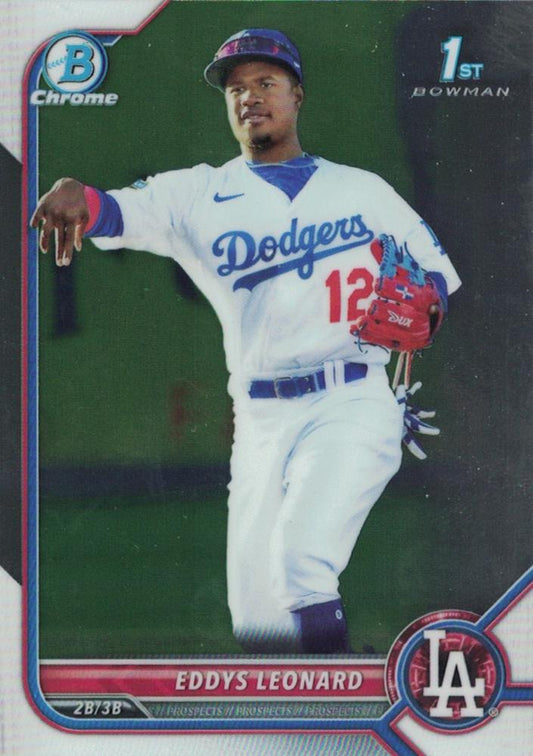 2022 Bowman Chrome Prospects 1st Bowman Eddys Leonard FBC BCP-57 Los Angeles Dodgers