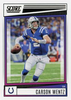 2022 Panini Score Base Carson Wentz #11 Indianapolis Colts
