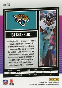 2022 Panini Score Base DJ Chark Jr. #18 Jacksonville Jaguars