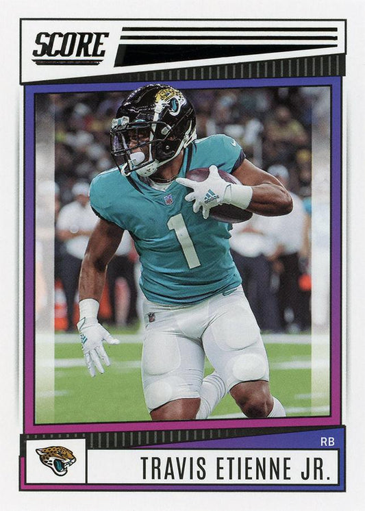 2022 Panini Score Base Travis Etienne Jr. #22 Jacksonville Jaguars