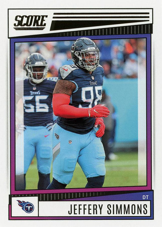 2022 Panini Score Base Jeffery Simmons #34 Tennessee Titans