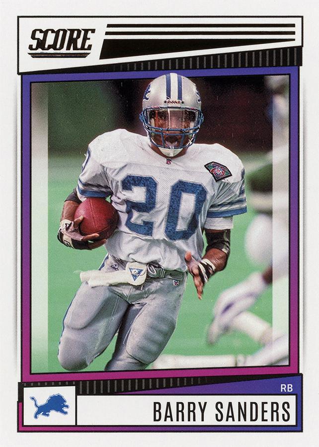 2022 Panini Score Base Barry Sanders #91 Detroit Lions