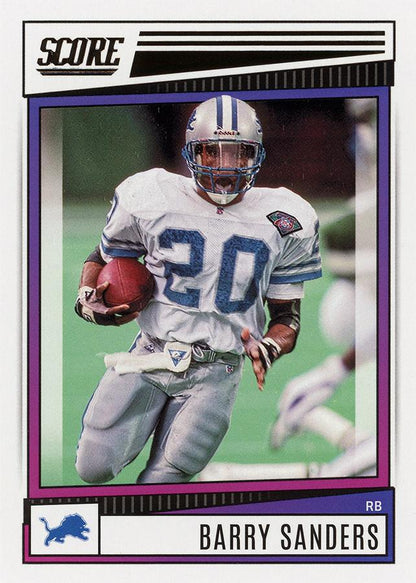 2022 Panini Score Base Barry Sanders #91 Detroit Lions