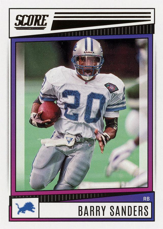 2022 Panini Score Base Barry Sanders #91 Detroit Lions